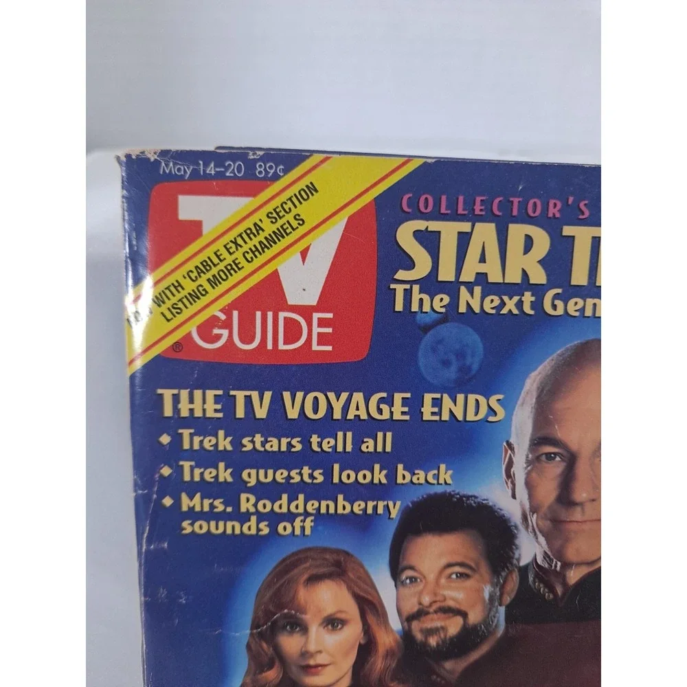 Lot Of 2 Star Trek‎ TV Guide Kirk 1996 TNG Crew (1994) Fair Condition